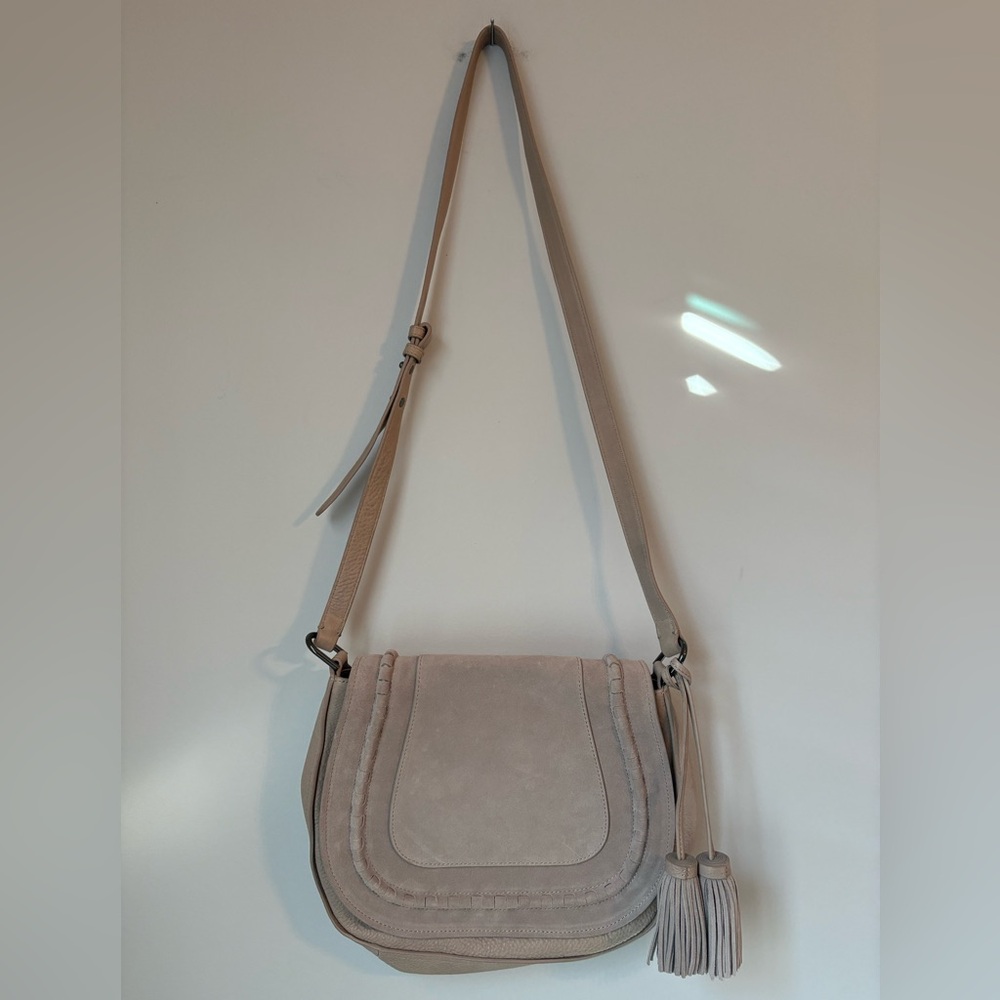 Vince Camuto Izzi Saddlebag Crossbody Purse Boho Western Festival EUC
